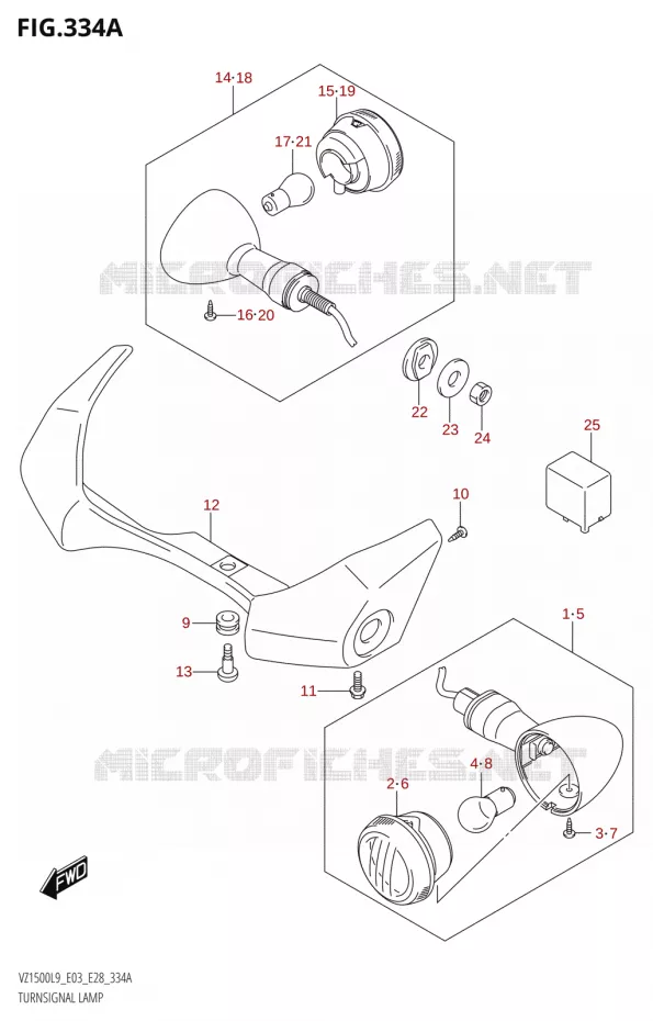 INDICATORS Suzuki MOTO 1500 BOULEVARD 2019  VZ1500 L9