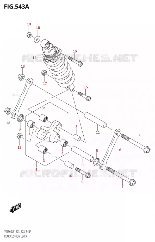 SHOCK ABSORBER LINKAGE Suzuki MOTO 1500 BOULEVARD 2019  VZ1500 L9