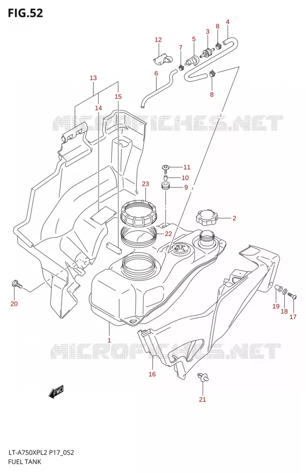 FUEL TANK Suzuki QUAD 750 KINGQUAD 2012  LT-A750XP L2/LT-A750XPZ L2 (P17,P24)