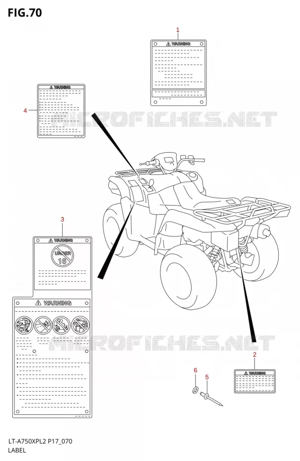 LABELTTE (LT-A750XPL2 P24) Suzuki QUAD 750 KINGQUAD 2012  LT-A750XP L2/LT-A750XPZ L2 (P17,P24)