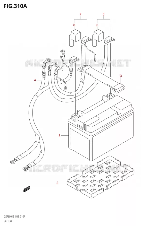 BATTERY Suzuki MOTO 600 GSR 2006  GSR600K6(E19)