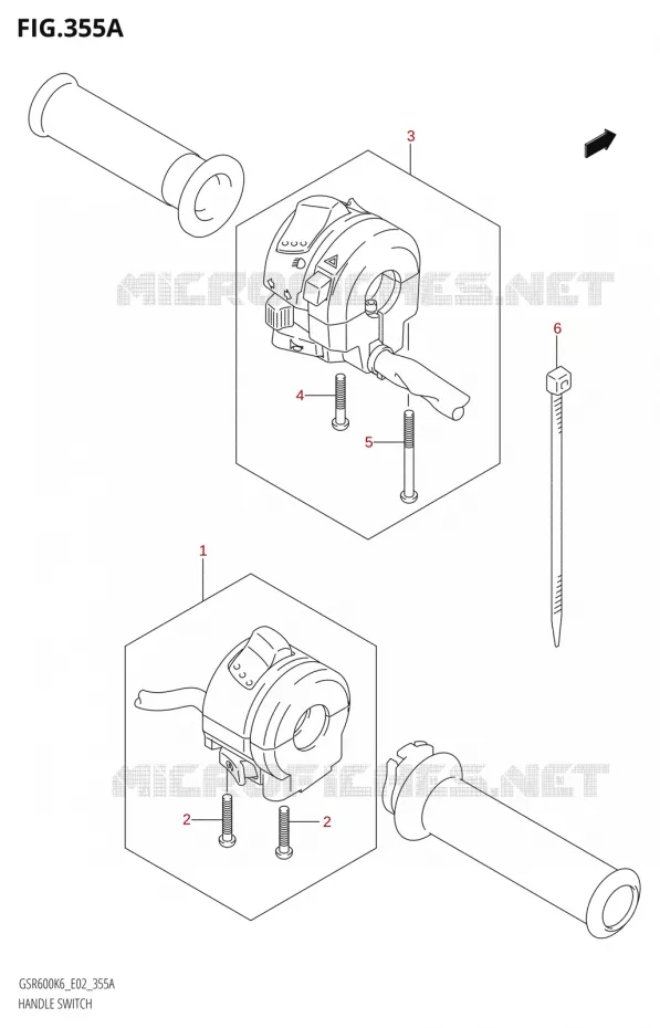 SWITCHES Suzuki MOTO 600 GSR 2006  GSR600K6(E19)