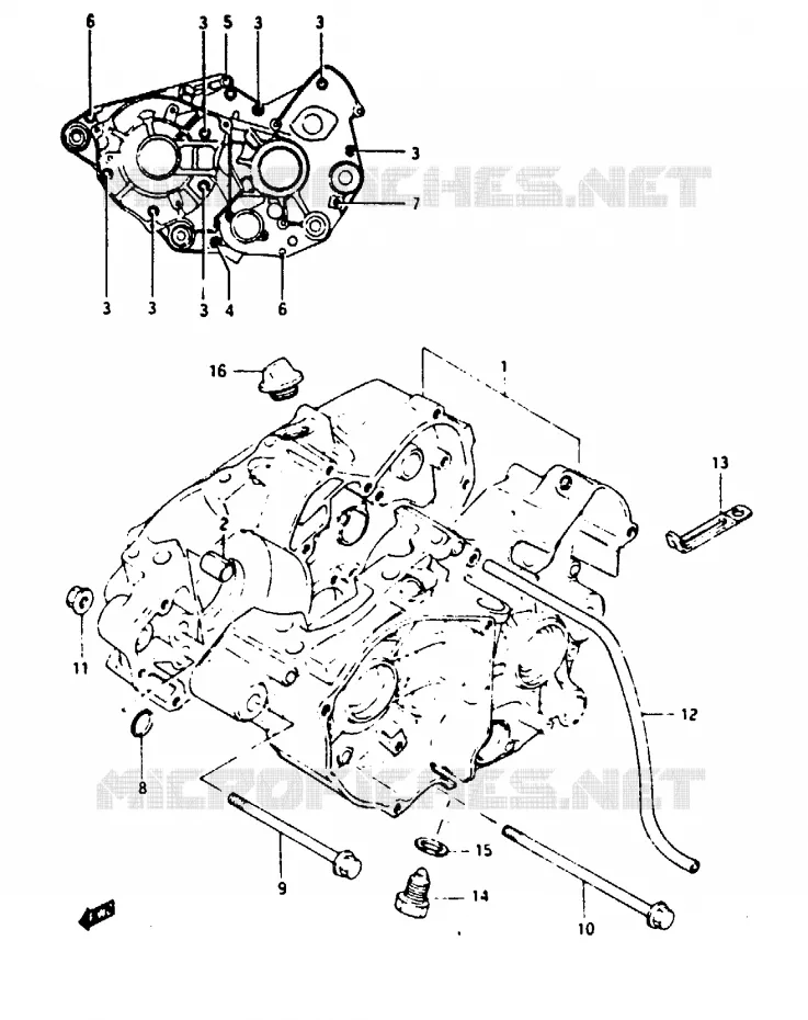 CASING Suzuki MOTO 125 TS-X 1986  TS125XUG(E/F/G)