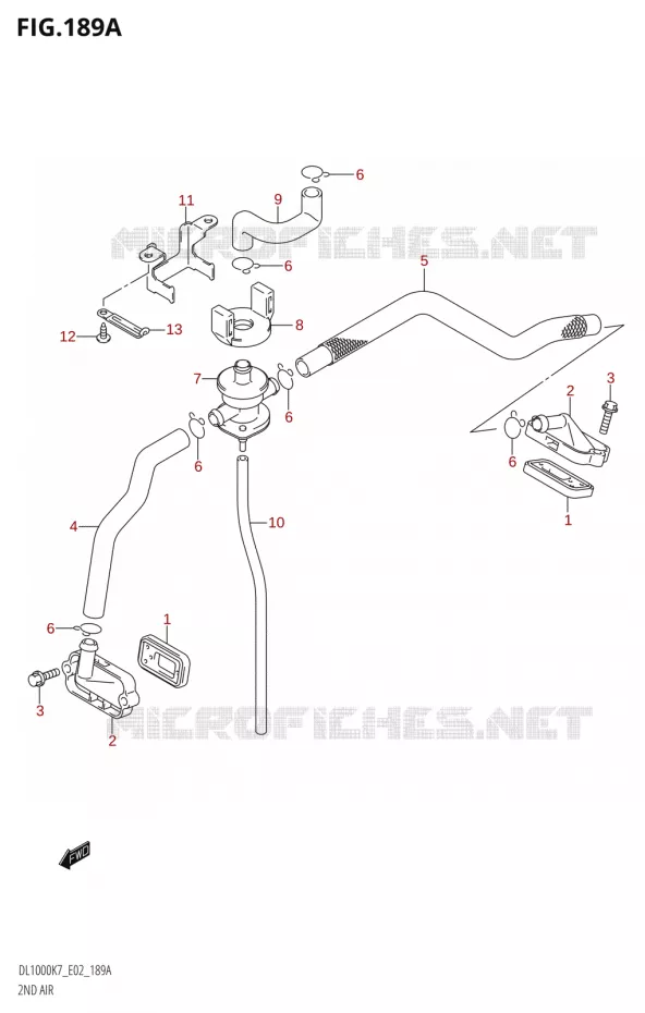 ANTI POLLUTION SYSTEM Suzuki MOTO 1000 V-STROM 2007  DL1000K7(E2)