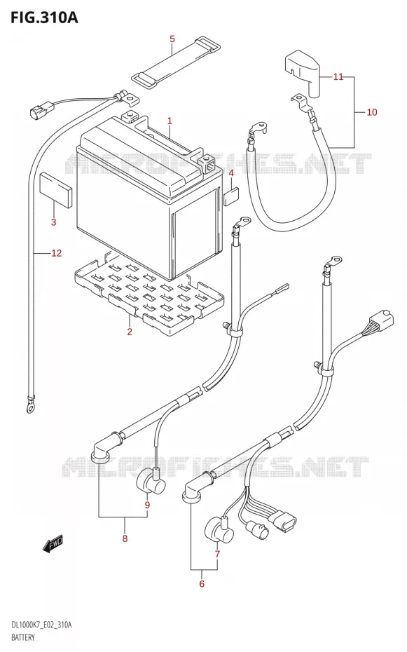 BATTERY Suzuki MOTO 1000 V-STROM 2007  DL1000K7(E2)
