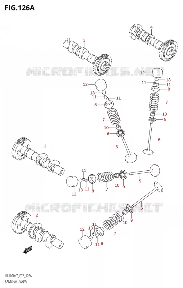 CAMSHAFT - VALVES Suzuki MOTO 1000 V-STROM 2009  DL1000K9(E2)