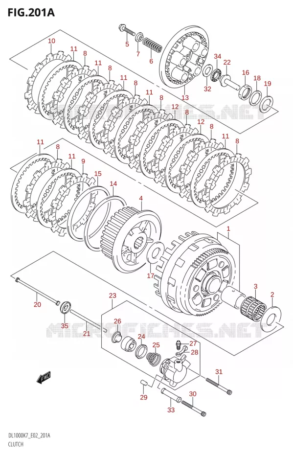 CLUTCH Suzuki MOTO 1000 V-STROM 2009  DL1000 K9 (E02,E19,E24)