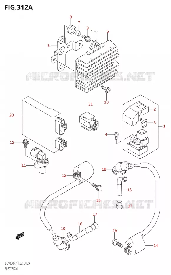 ELECTRICAL Suzuki MOTO 1000 V-STROM 2007  DL1000 K7 (E02,E19,E24,E37)