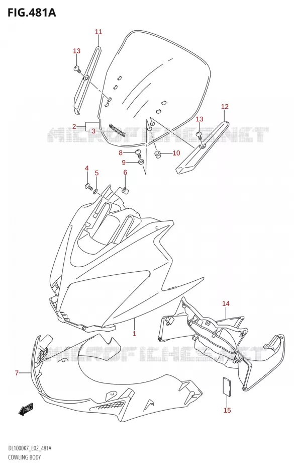 FAIRING Suzuki MOTO 1000 V-STROM 2008  DL1000 K8 (E02,E19,E24)