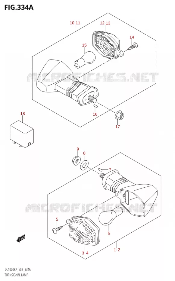 INDICATORS Suzuki MOTO 1000 V-STROM 2008  DL1000 K8 (E02,E19,E24)