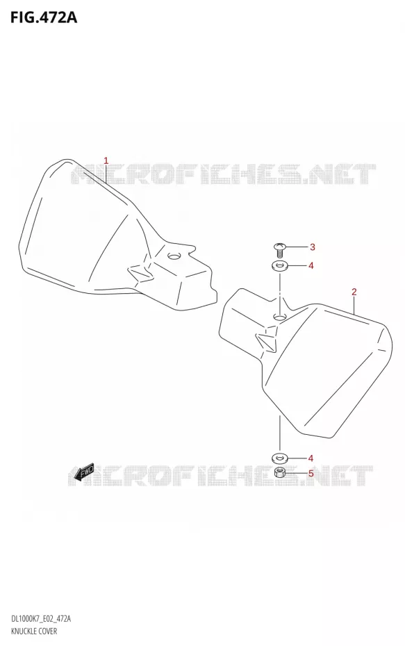 KNUCKLE COVERS Suzuki MOTO 1000 V-STROM 2009  DL1000K9(E2)