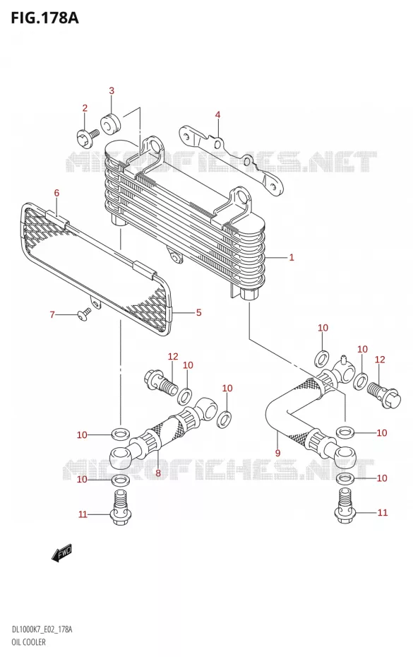 OIL COOLER Suzuki MOTO 1000 V-STROM 2009  DL1000K9(E2)