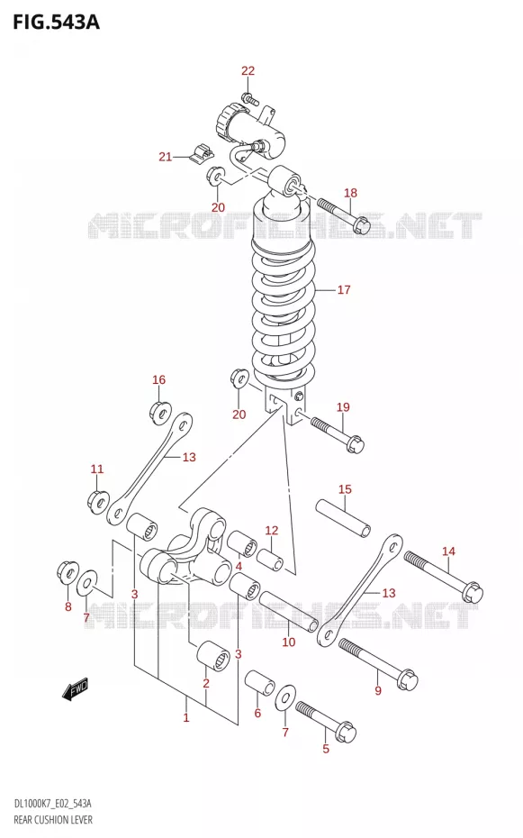SHOCK ABSORBER LINKAGE Suzuki MOTO 1000 V-STROM 2009  DL1000 K9 (E02,E19,E24)