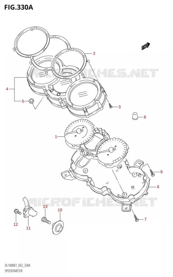 SPEEDOMETER Suzuki MOTO 1000 V-STROM 2007  DL1000K7(E2)