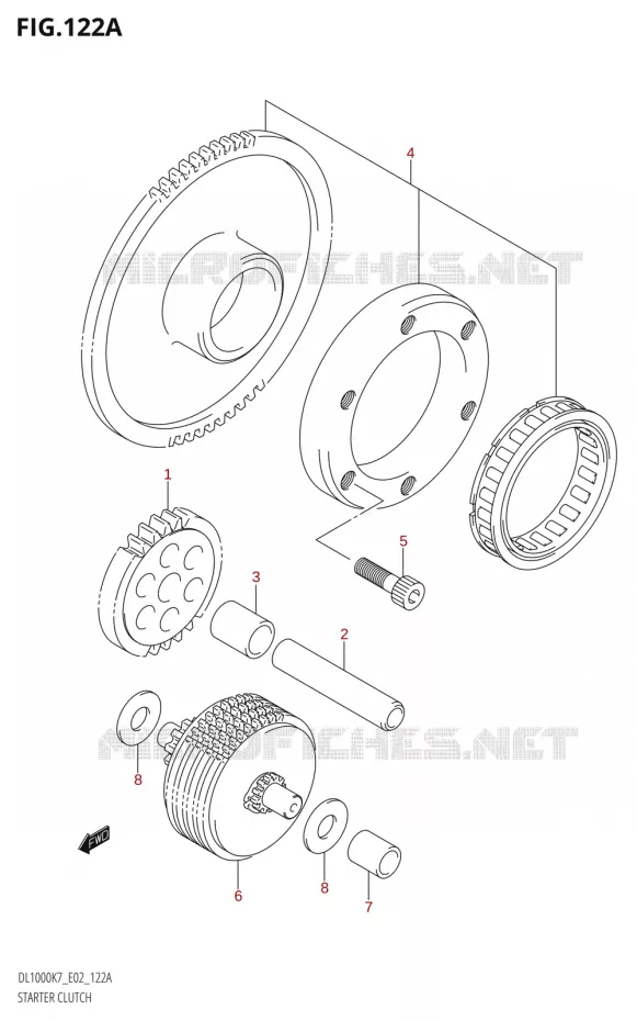 STARTER MOTOR CLUTCH Suzuki MOTO 1000 V-STROM 2010  DL1000 L0 (E02,E19,E24)