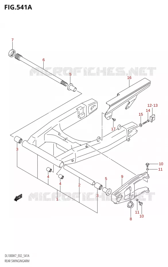 SWINGARM Suzuki MOTO 1000 V-STROM 2007  DL1000 K7 (E02,E19,E24,E37)