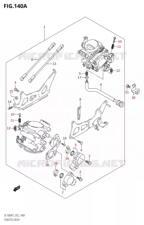 THROTTLE BODY Suzuki MOTO 1000 V-STROM 2009  DL1000K9(E2)