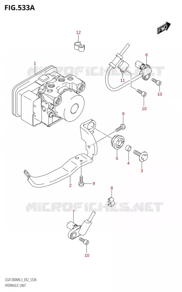 ABS SYSTEM Suzuki MOTO 1300 HAYABUSA 2013  GSX1300RA L3 (E19)