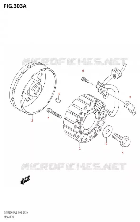 IGNITION Suzuki MOTO 1300 HAYABUSA 2013  GSX1300RA L3 (E19)