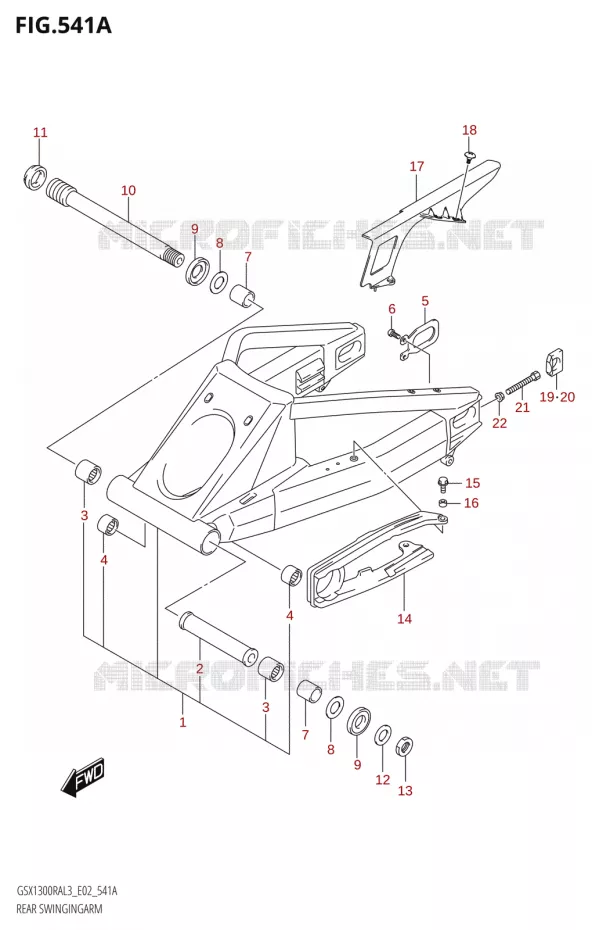 SWINGARM Suzuki MOTO 1300 HAYABUSA 2013  GSX1300RA L3 (E02)