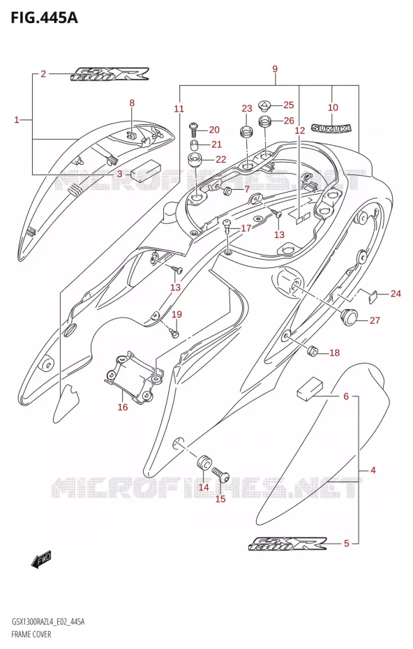 FAIRING Suzuki MOTO 1300 HAYABUSA 2014  GSX1300RAZUF L4 (E19)