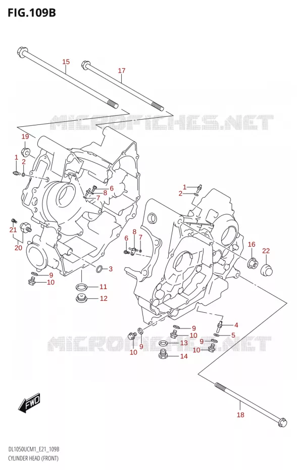 CRANKCASE (2) (DL1050UC,DL1050WC) Suzuki MOTO 1050 V-STROM 2021  DL1050UC  M1