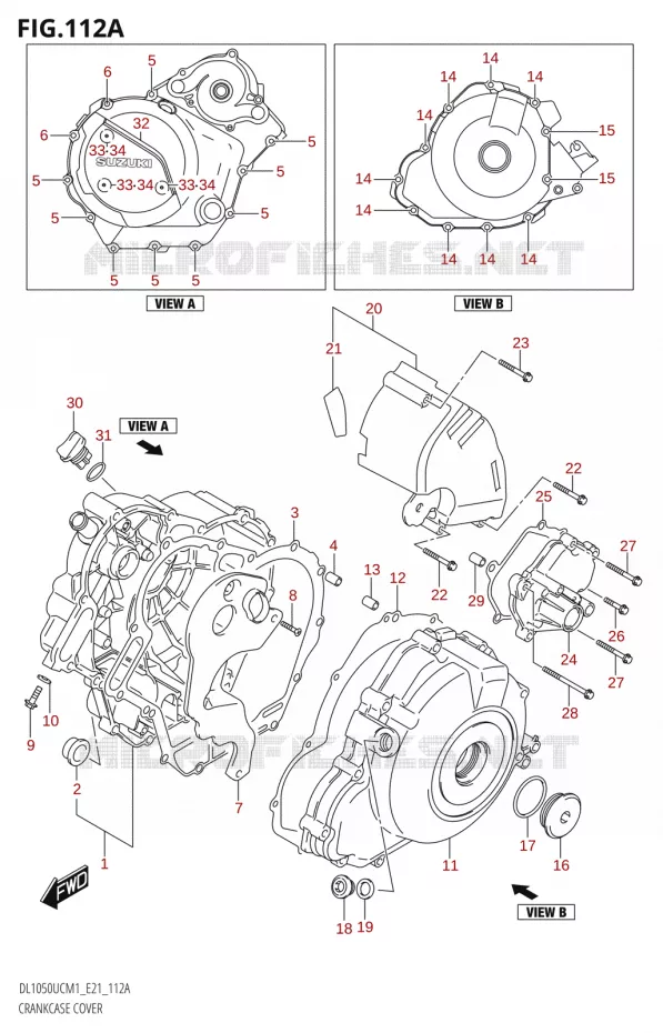 CRANKCASE COVER Suzuki MOTO 1050 V-STROM 2021  DL1050UC  M1