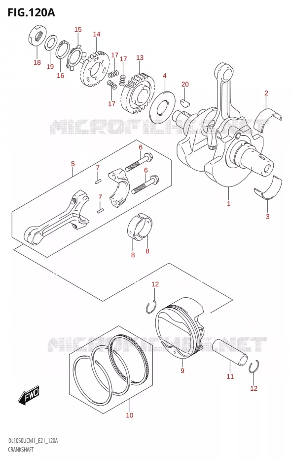 CRANKSHAFT Suzuki MOTO 1050 V-STROM 2021  DL1050UC  M1
