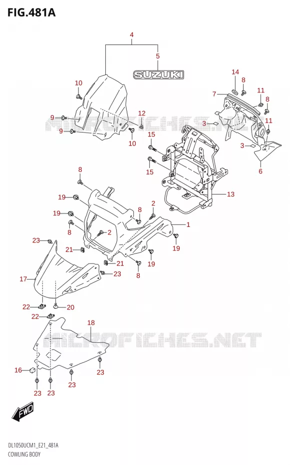 FAIRING Suzuki MOTO 1050 V-STROM 2021  DL1050UC  M1