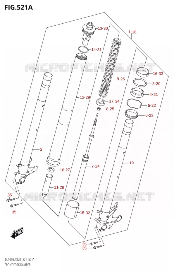 FRONT FORK Suzuki MOTO 1050 V-STROM 2021  DL1050UC  M1