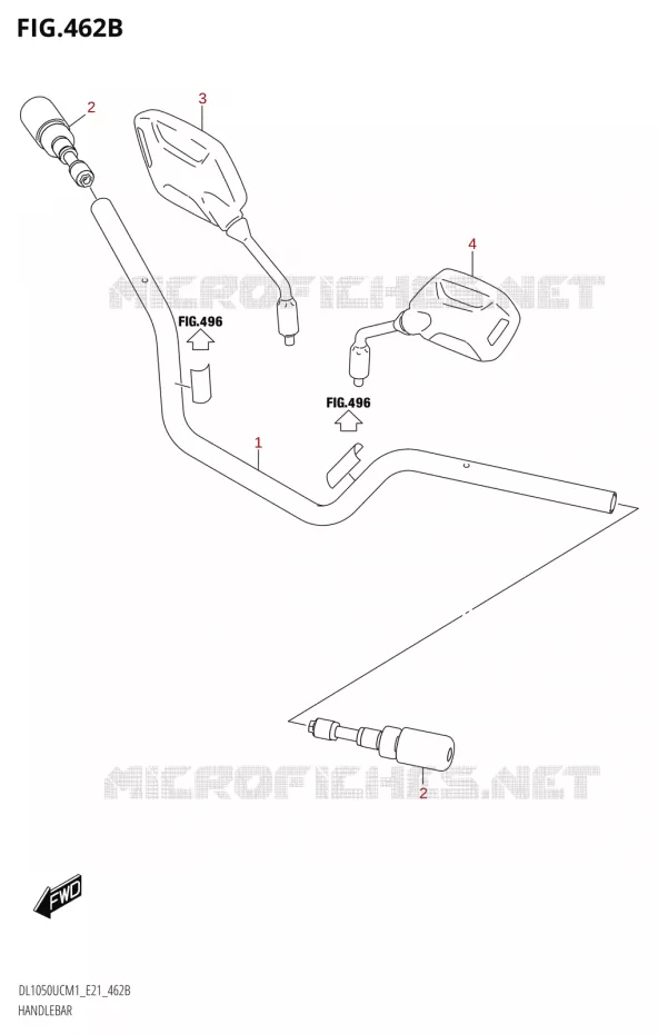 HANDLEBAR (DL1050UC,DL1050WC) Suzuki MOTO 1050 V-STROM 2021  DL1050UC  M1