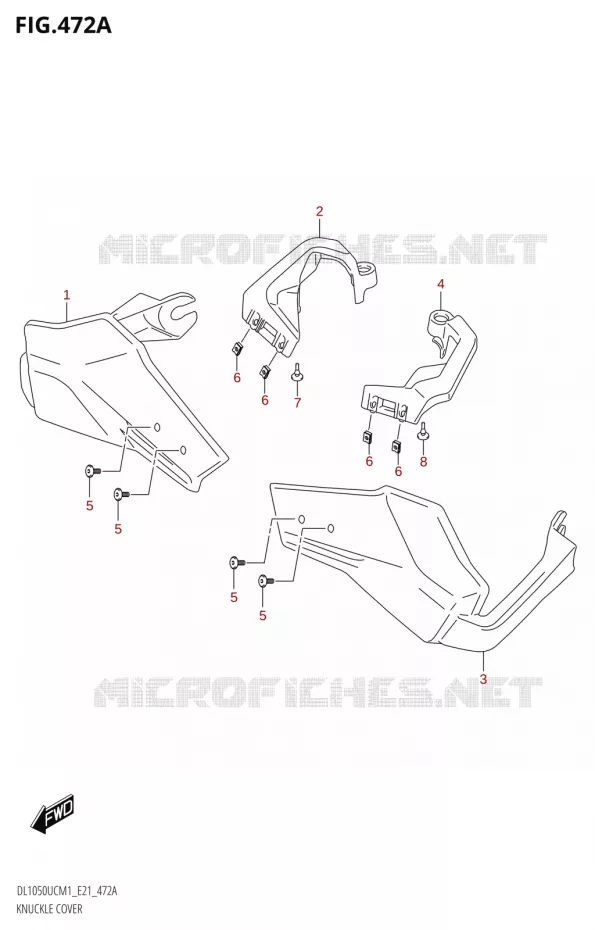KNUCKLE COVERSDL1050UC,DL1050WC) Suzuki MOTO 1050 V-STROM 2021  DL1050UC  M1