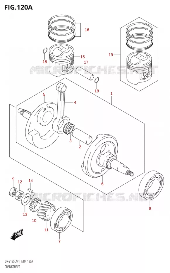 CRANKSHAFT Suzuki MOTO 125 DR-Z 2021  DR-Z125L M1
