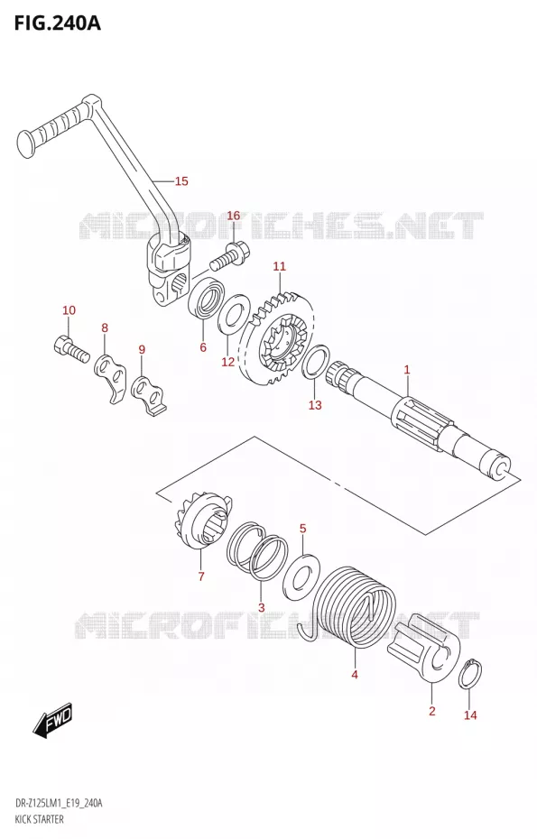 KICK STARTER Suzuki MOTO 125 DR-Z 2021  DR-Z125L M1