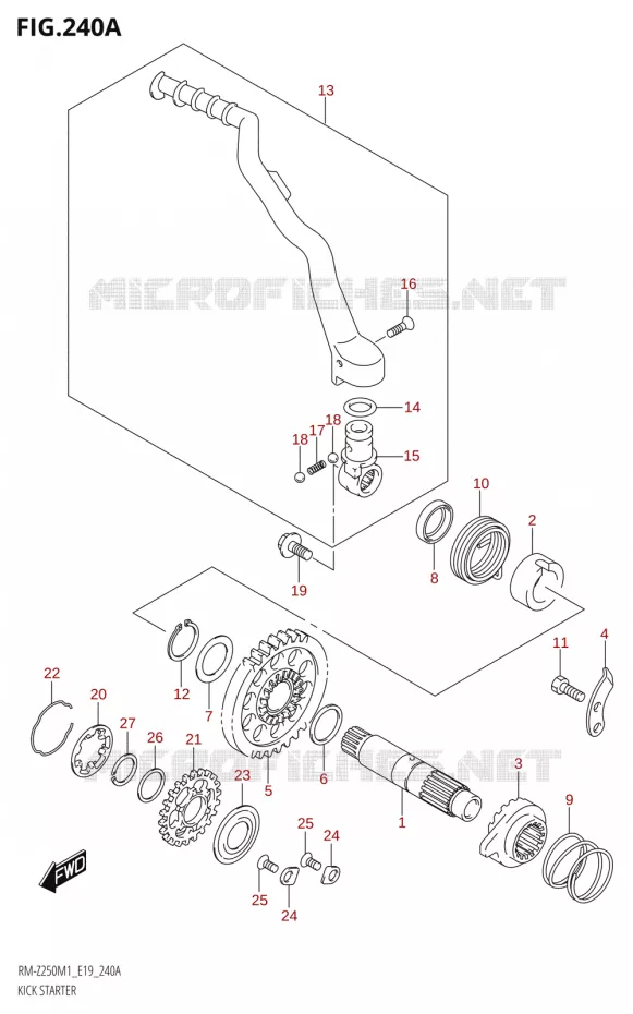 KICK STARTER Suzuki MOTO 250 RM-Z 2021  RM-Z250 M1 (E19)