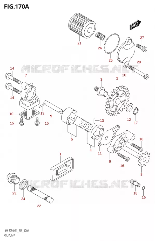 OIL PUMP Suzuki MOTO 250 RM-Z 2021  RM-Z250 M1 (E19)