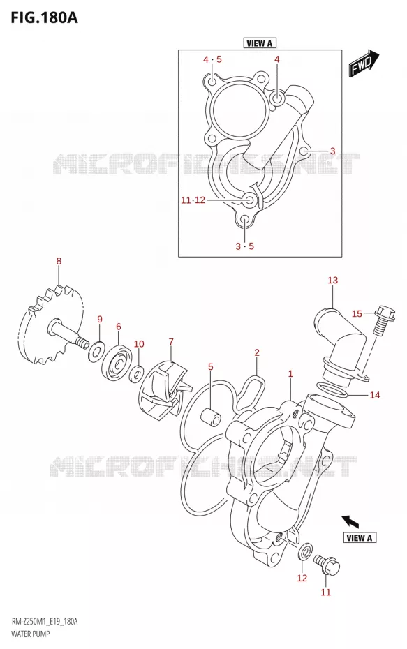 WATER PUMP Suzuki MOTO 250 RM-Z 2021  RM-Z250 M1 (E19)