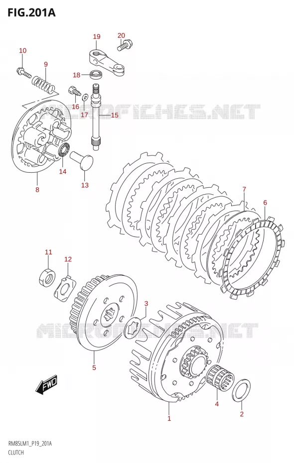 CLUTCH Suzuki MOTO 85 RM 2021  RM85L M1 (E19)