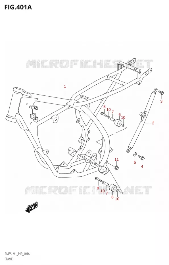 FRAME Suzuki MOTO 85 RM 2021  RM85L M1 (E19)
