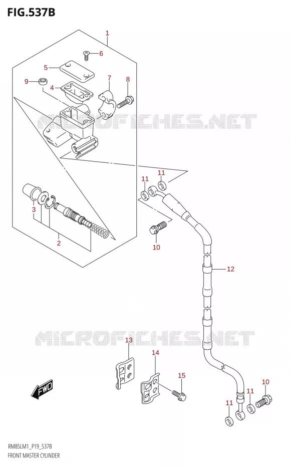 FRONT MASTER CYLINDER Suzuki MOTO 85 RM 2021  RM85L M1 (E19)