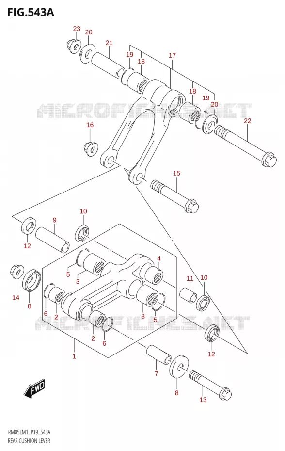 SHOCK ABSORBER LINKAGE Suzuki MOTO 85 RM 2021  RM85L M1 (E19)