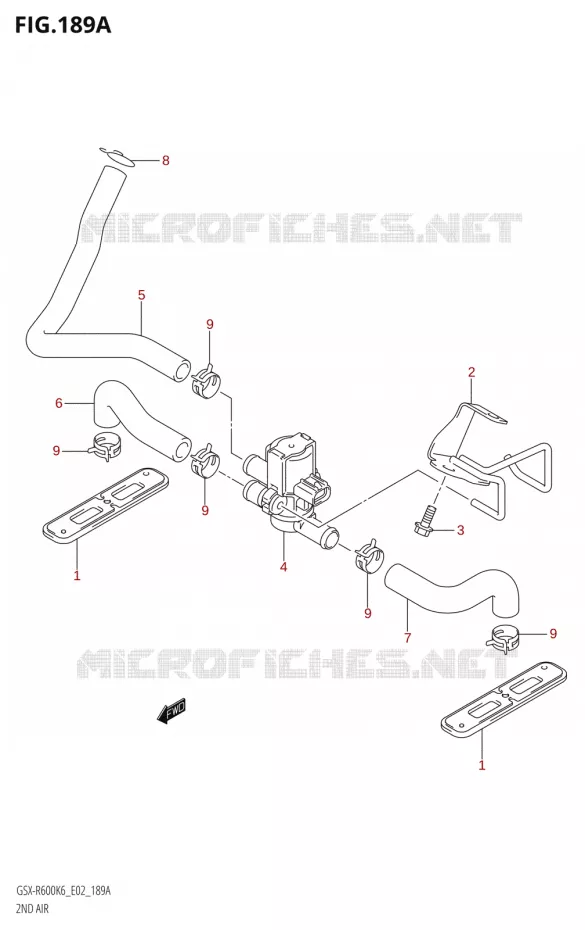 ANTI POLLUTION SYSTEM Suzuki MOTO 600 GSX-R 2006  GSX-R600 K6 (E02,E19)