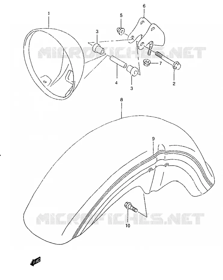 BOITIER PHARE (MODELE Y) Suzuki MOTO 125 MARAUDER 2000  GZ125CY(W/X/Y)