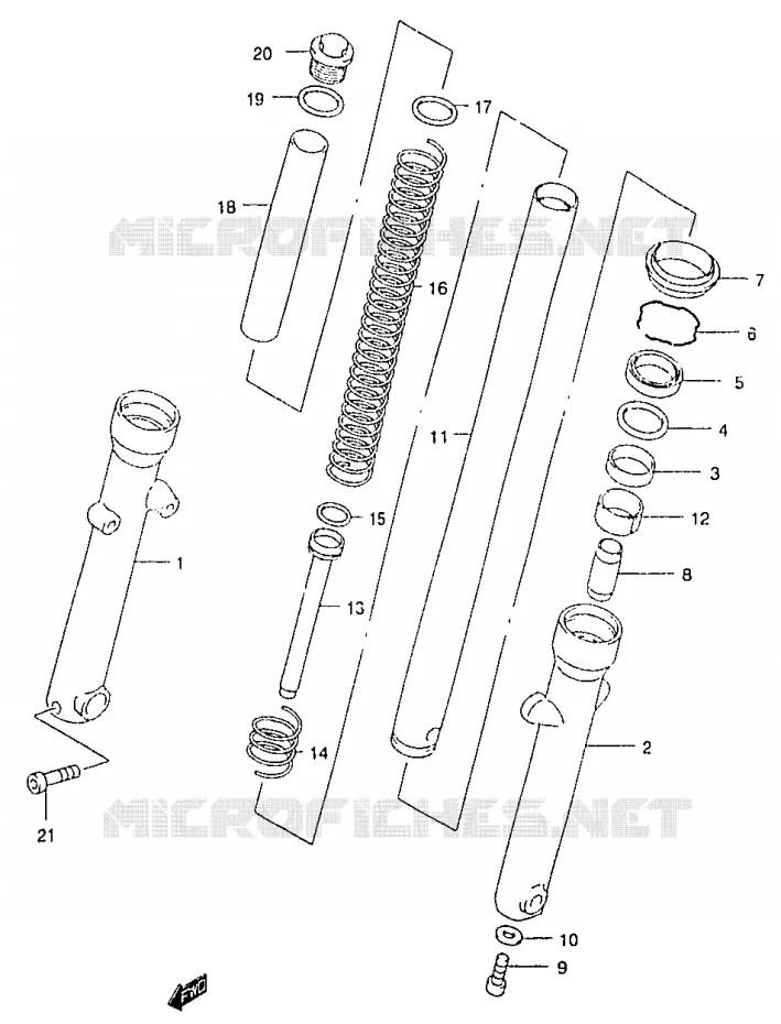 FRONT FORK Suzuki MOTO 125 MARAUDER 2000  GZ125UY(W/X/Y)
