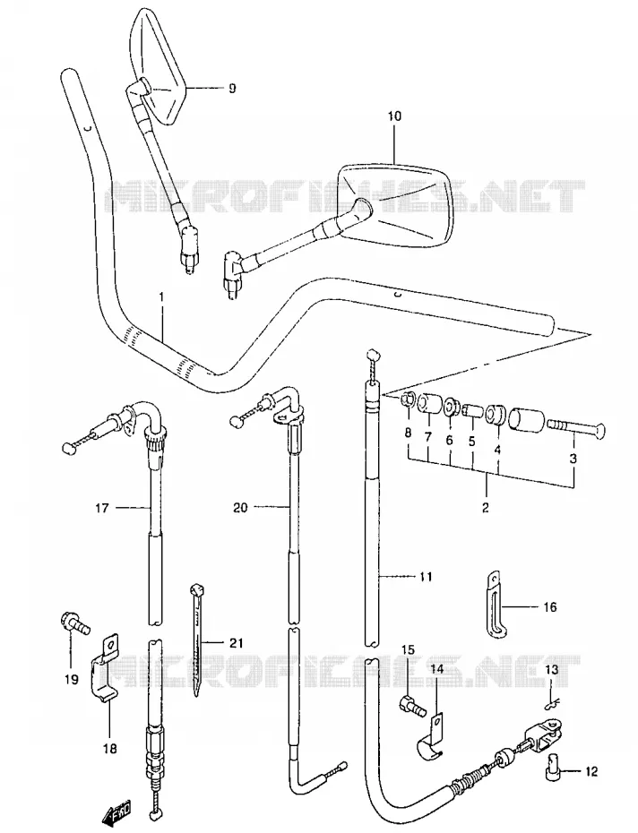 HANDLEBAR Suzuki MOTO 125 MARAUDER 2000  GZ125CY(W/X/Y)