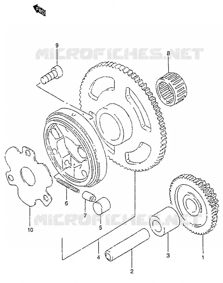 STARTER MOTOR CLUTCH Suzuki MOTO 125 MARAUDER 2000  GZ125Y(W/X/Y)