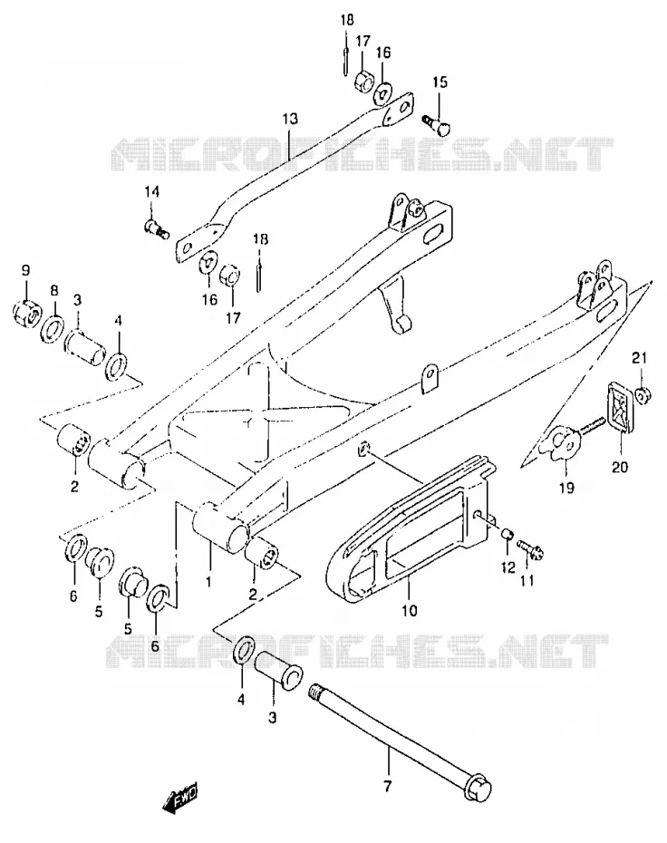 SWINGARM Suzuki MOTO 125 MARAUDER 2000  GZ125UY(W/X/Y)