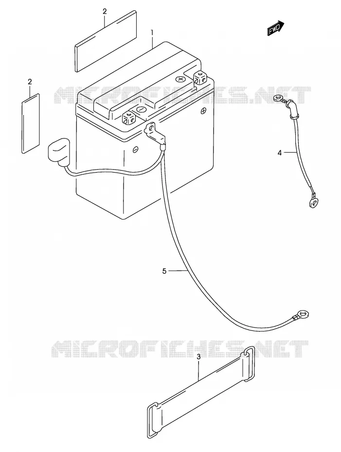 BATTERY Suzuki MOTO 125 MARAUDER 2002  GZ125K2(P4)