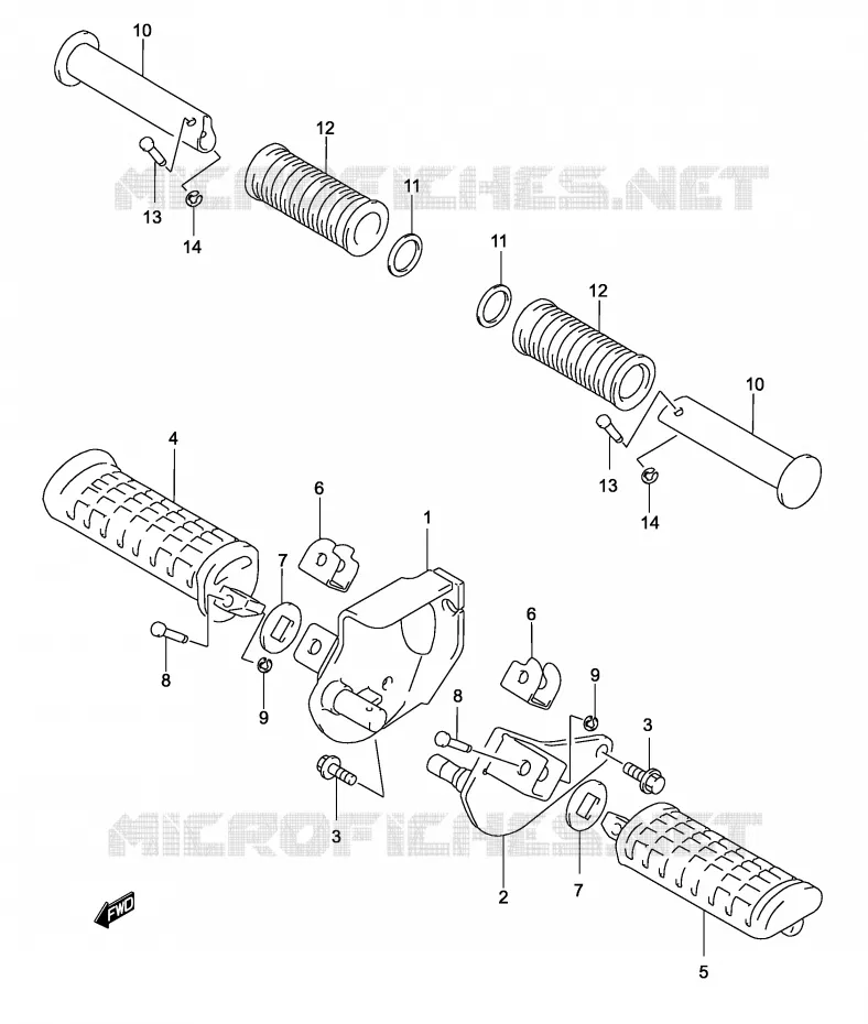 FOOTREST Suzuki MOTO 125 MARAUDER 2002  GZ125K2(P4)