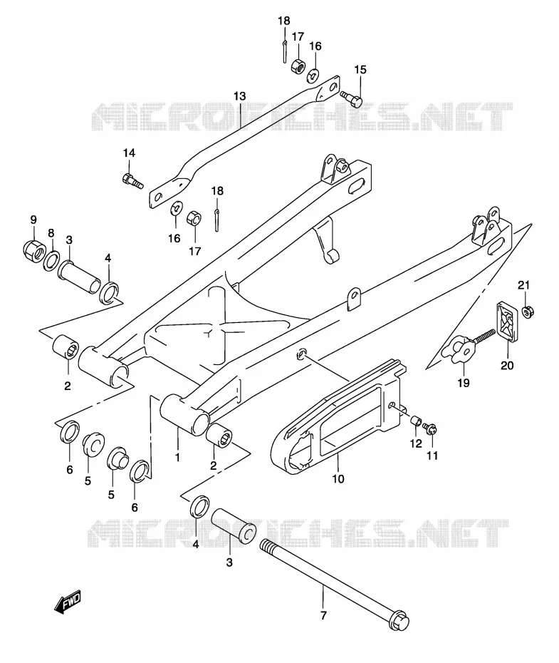 SWINGARM Suzuki MOTO 125 MARAUDER 2002  GZ125K2(P4)